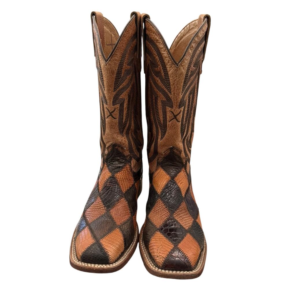 Twisted X MRAL002 Rancher Caiman Patchwork Cowboy Boots Women’s 6.5B - Picture 5 of 9